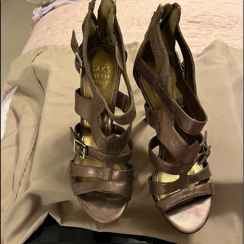 Dark Brushed  Gold Pumps